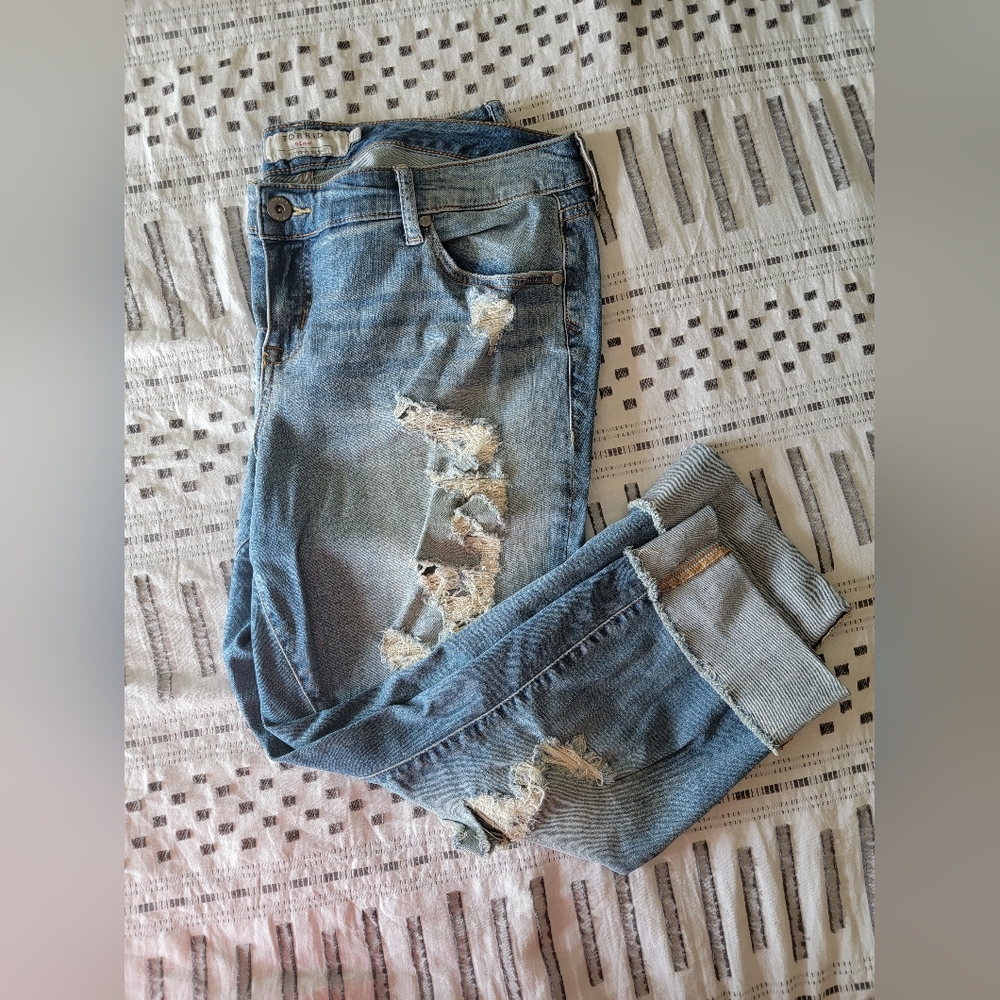 Torrid size 16 distressed boyfriend jeans